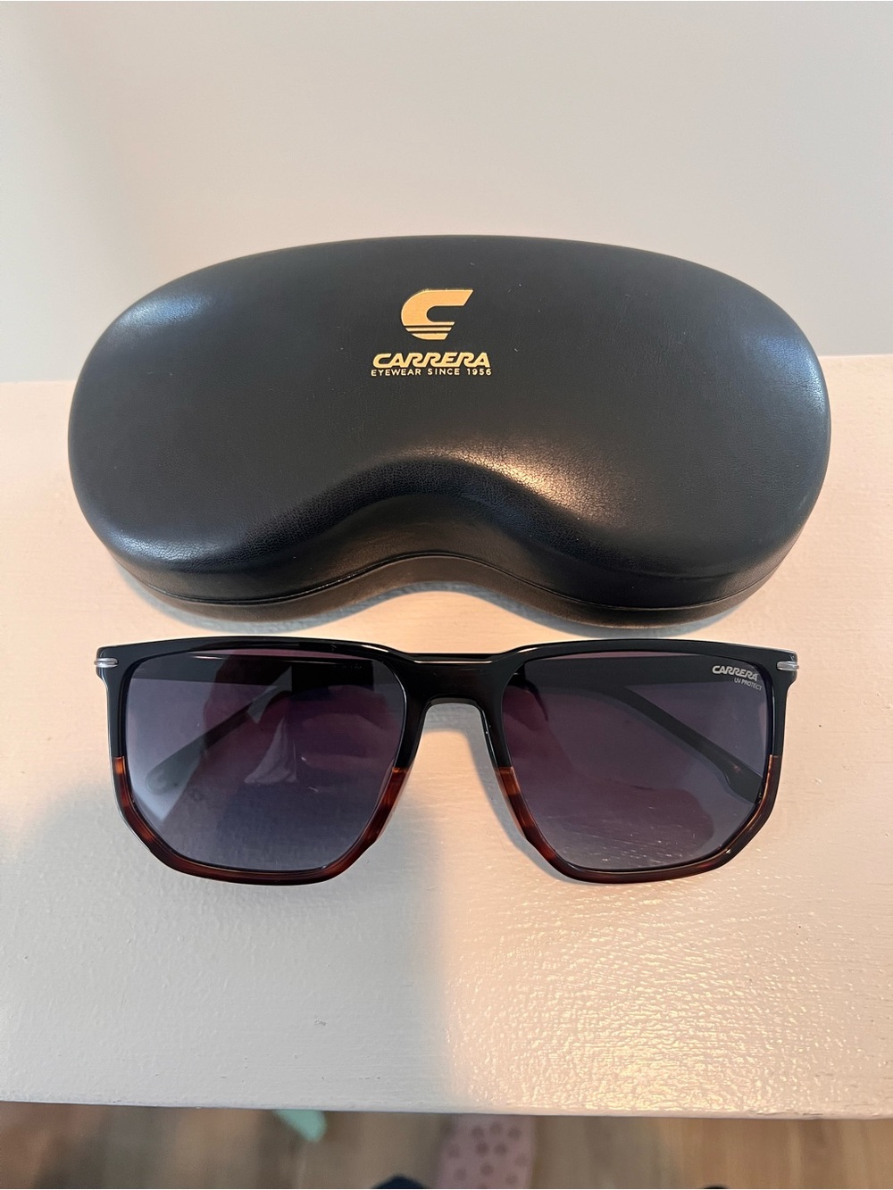 Carrera Black and Brown Gradient Square Sunglasses